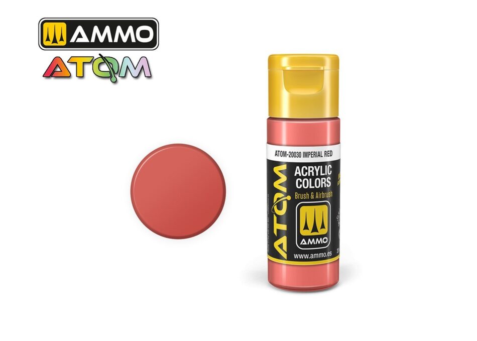 Ammo Atom Acrylic Colors - Imperial Red (20ml)