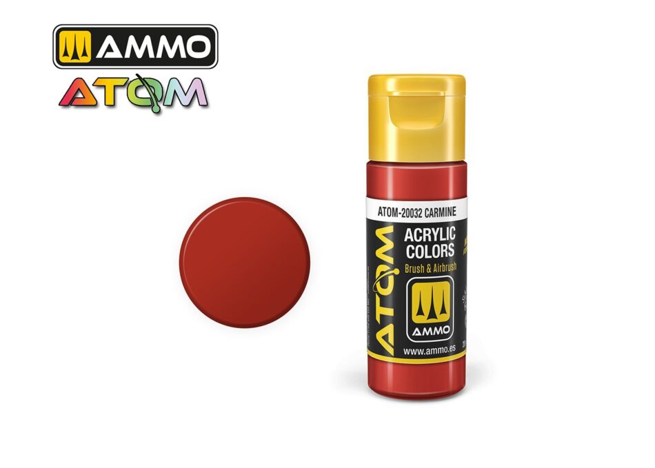 Ammo Atom Acrylic Colors - Carmine (20ml)