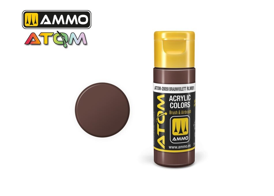 Ammo Atom Acrylic Colors - Braunviolett RLM81 (20ml)