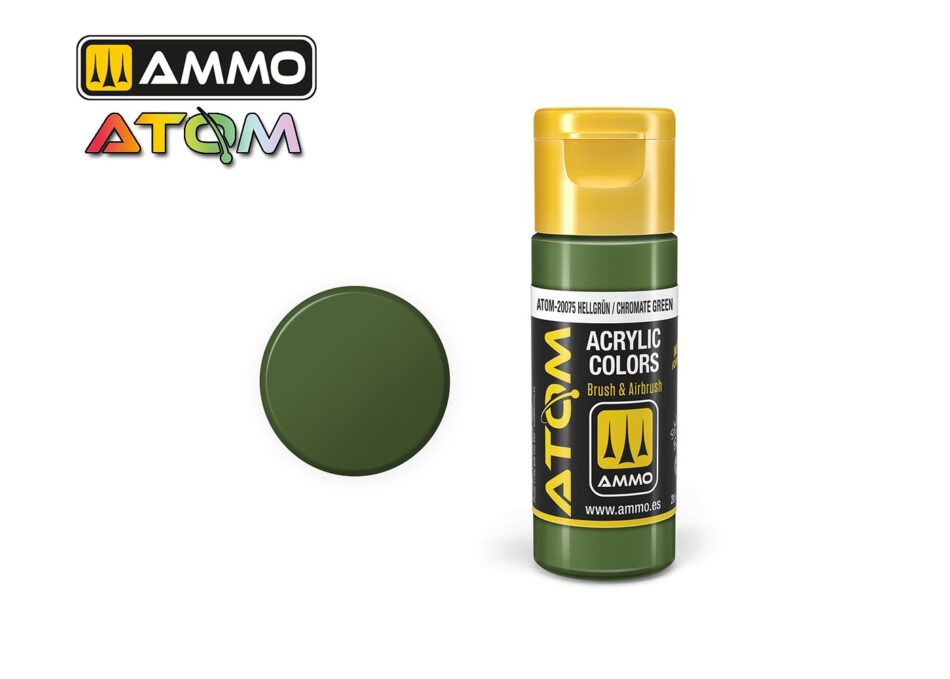 Ammo Atom Acrylic Colors - Hellgrün / Chromate Green (20ml)
