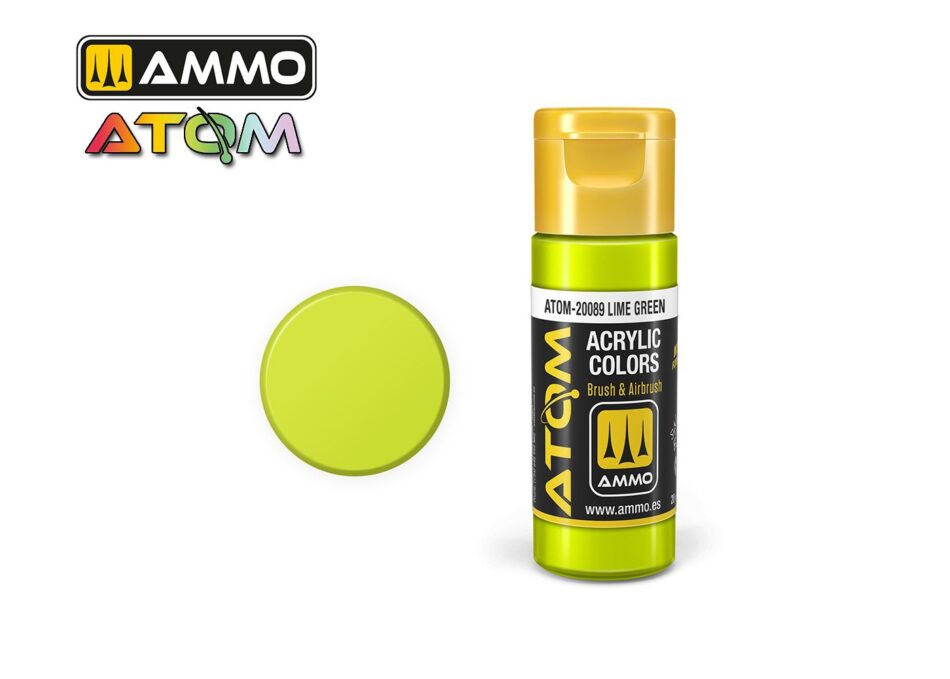 Ammo Atom Acrylic Colors - Lime Green (20ml)