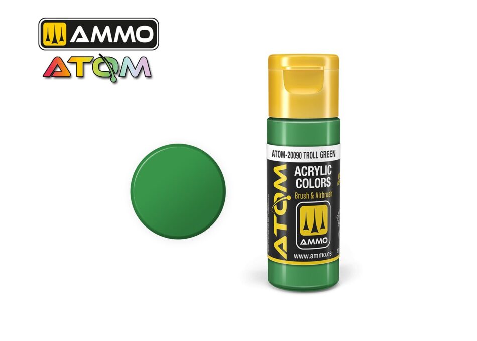 Ammo Atom Acrylic Colors - Troll Green (20ml)
