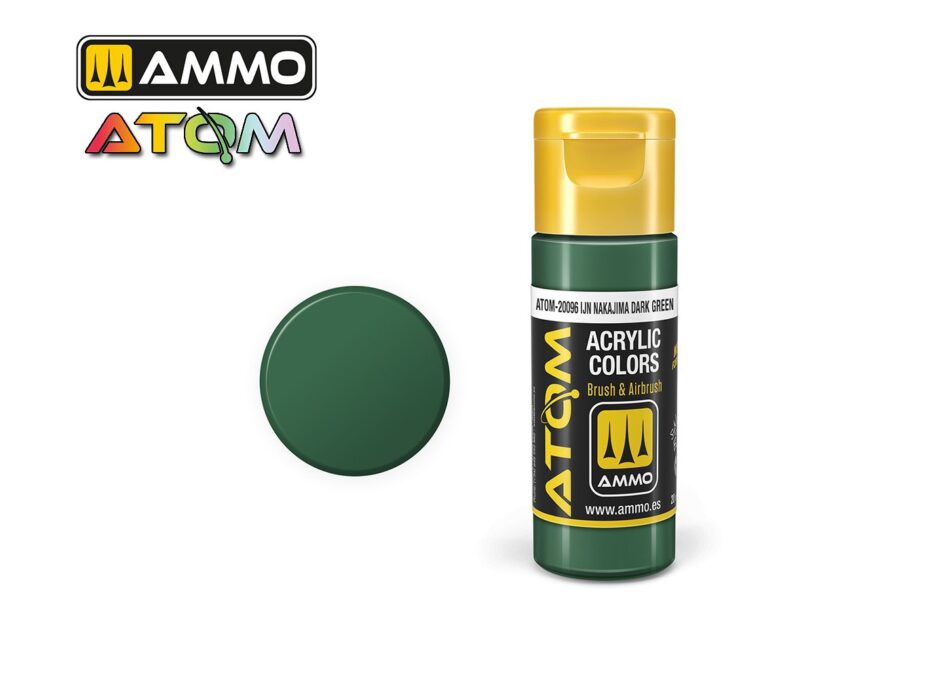 Ammo Atom Acrylic Colors - IJN Nakajima Dark Green (20ml)