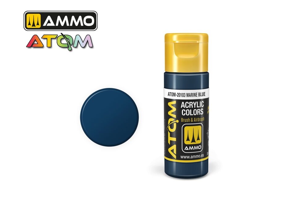 Ammo Atom Acrylic Colors - Marine Blue (20ml)