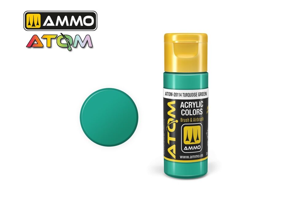 Ammo Atom Acrylic Colors - Turquoise Green (20ml)