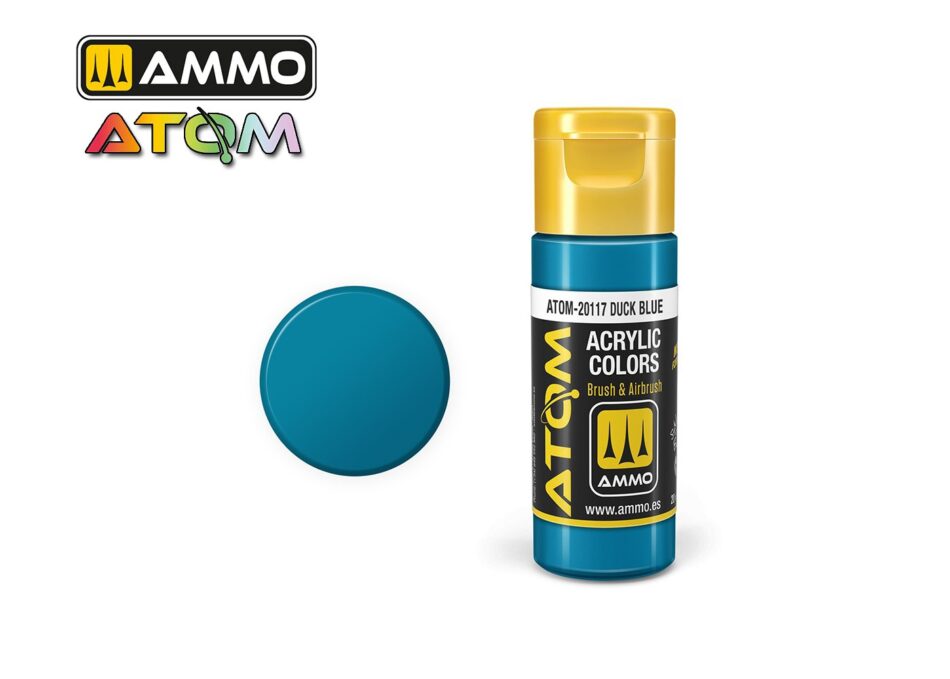 Ammo Atom Acrylic Colors - Duck Blue (20ml)