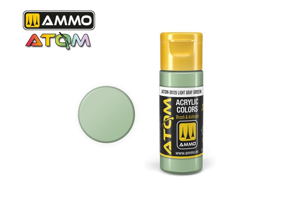 Ammo Atom Acrylic Colors - Light Gray Green (20ml)