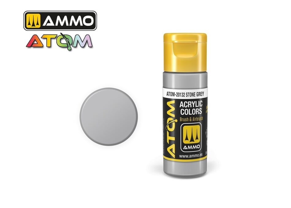 Ammo Atom Acrylic Colors - Stone Grey (20ml)