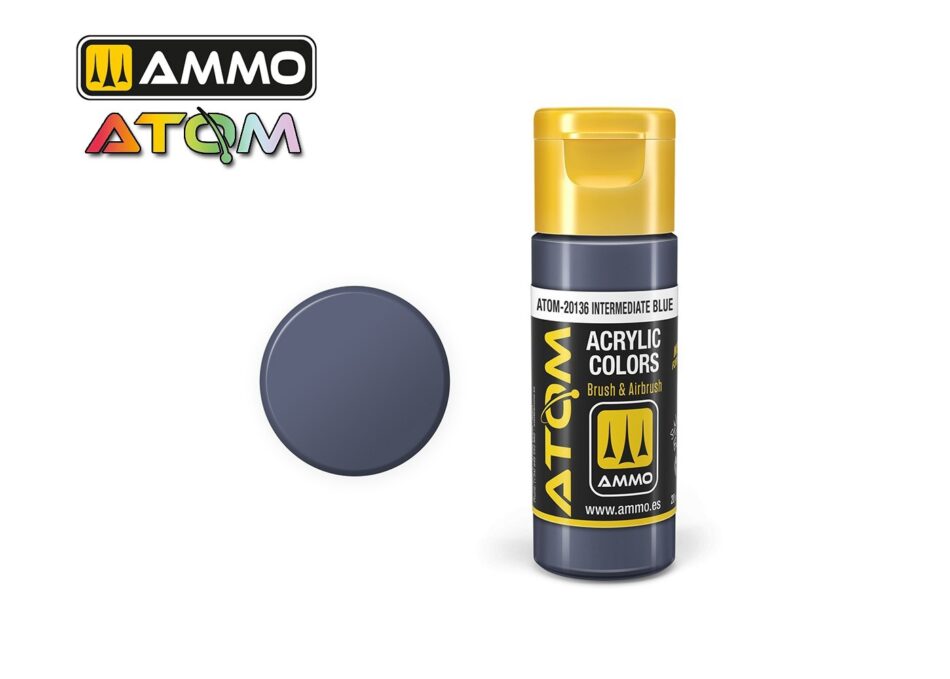 Ammo Atom Acrylic Colors - Intermediate Blue (20ml)