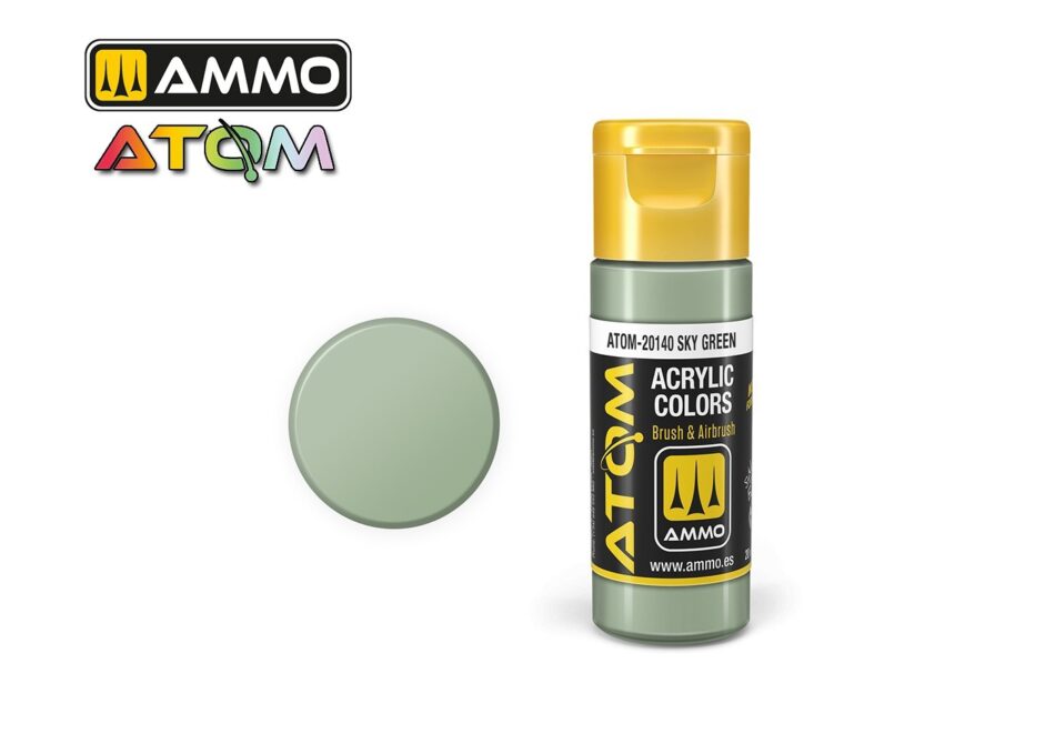 Ammo Atom Acrylic Colors - Sky Green (20ml)