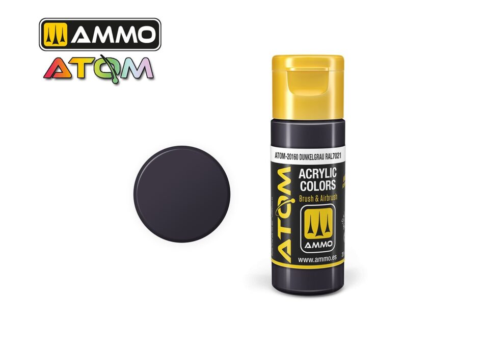 Ammo Atom Acrylic Colors - Dunkelgrau RAL7021 (20ml)