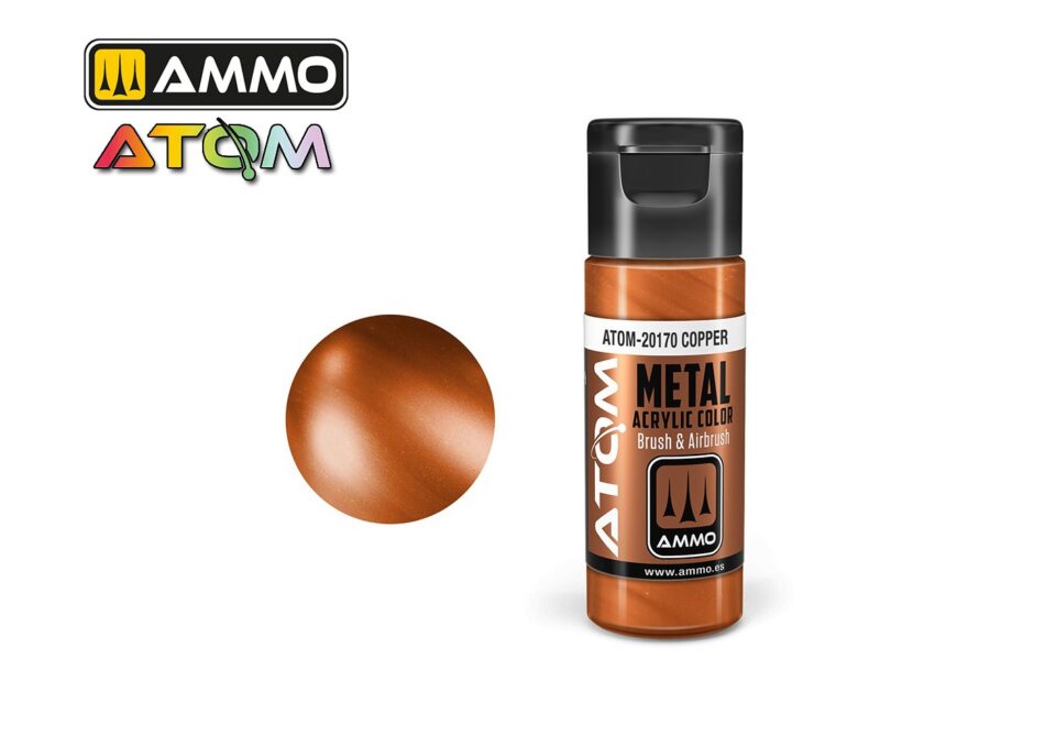 Ammo Atom Acrylic Colors - Metallic Copper (20ml)