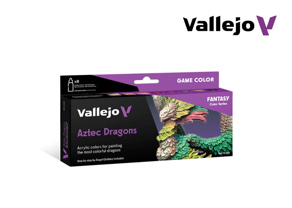Vallejo Game Color Paint Kit - Aztec Dragons (8 x 18ml)