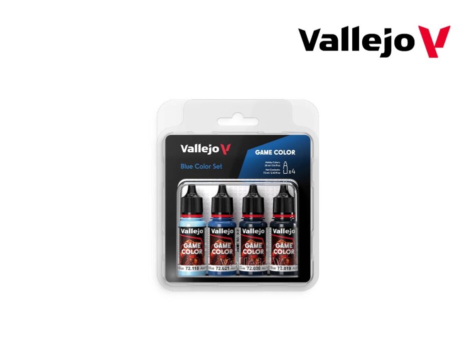 Vallejo Game Color Paint Kit - Blue Color Set (4 x 18ml)