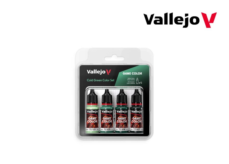Vallejo Game Color Paint Kit - Cold Green Color Set (4 x 18ml)