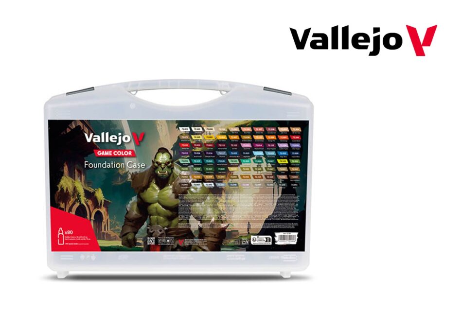 Vallejo Game Color Paint Kit - Foundation Case (80 x 18ml Bottles & Carry Case)