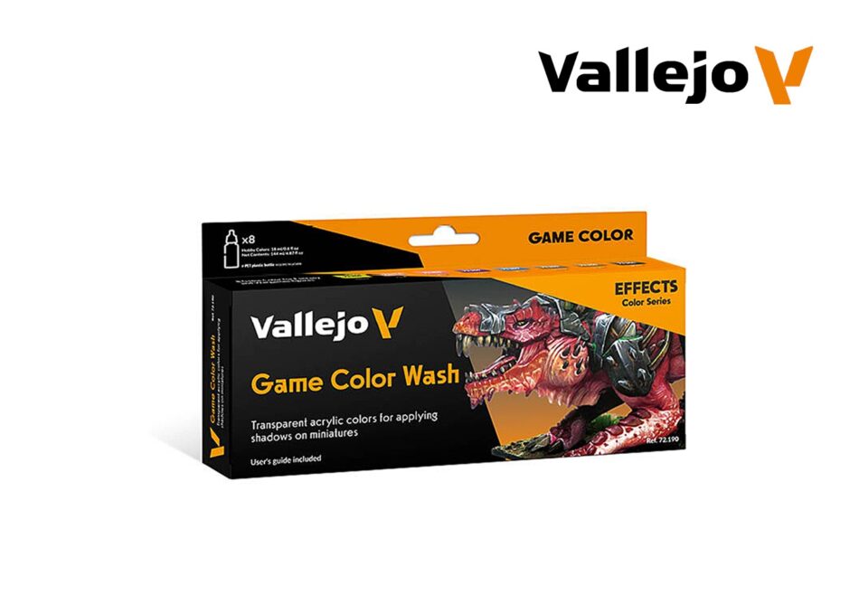 Vallejo Game Color Paint Kit - Game Color Wash (8 x 18ml)