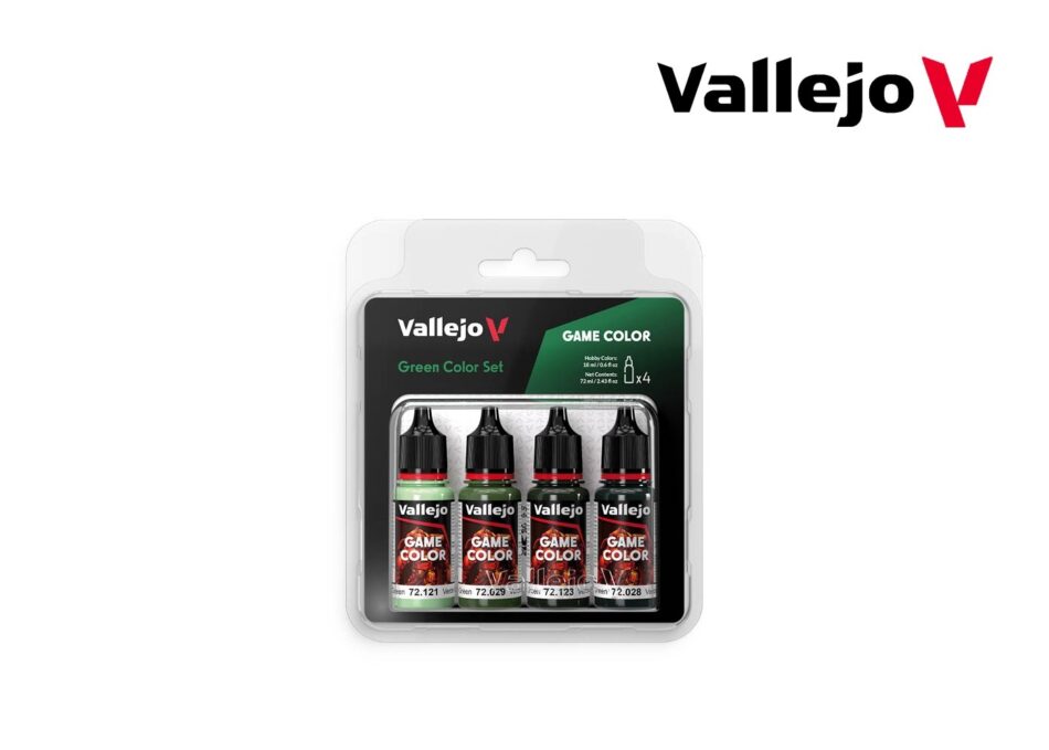 Vallejo Game Color Paint Kit - Green Color Set (4 x 18ml)