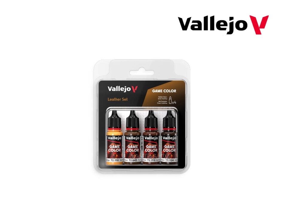 Vallejo Game Color Paint Kit - Leather Set (4 x 18ml)