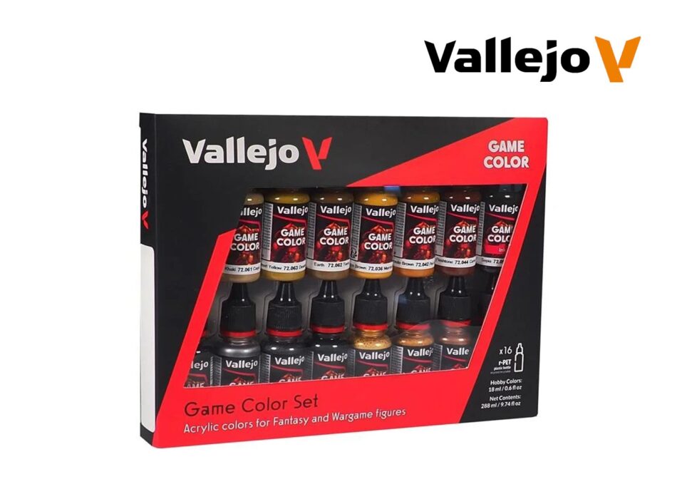 Vallejo Game Color Paint Kit - Leather and Metal (16 x 18ml)