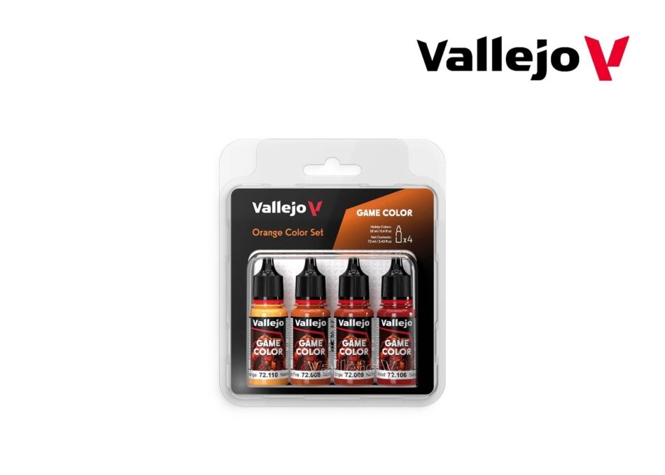 Vallejo Game Color Paint Kit - Orange Color Set (4 x 18ml)