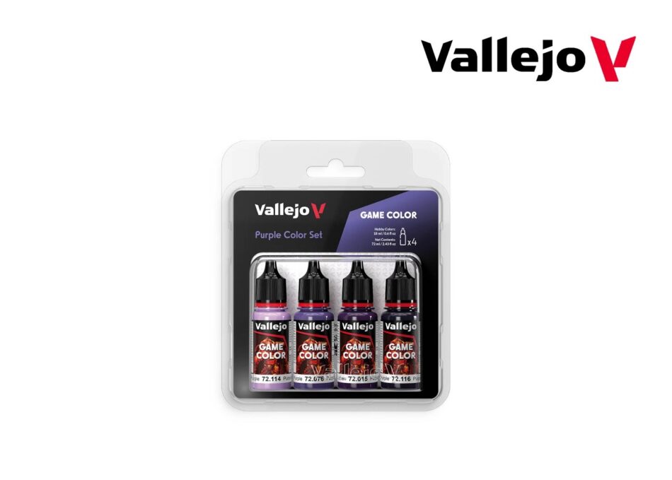 Vallejo Game Color Paint Kit - Purple Color Set (4 x 18ml)