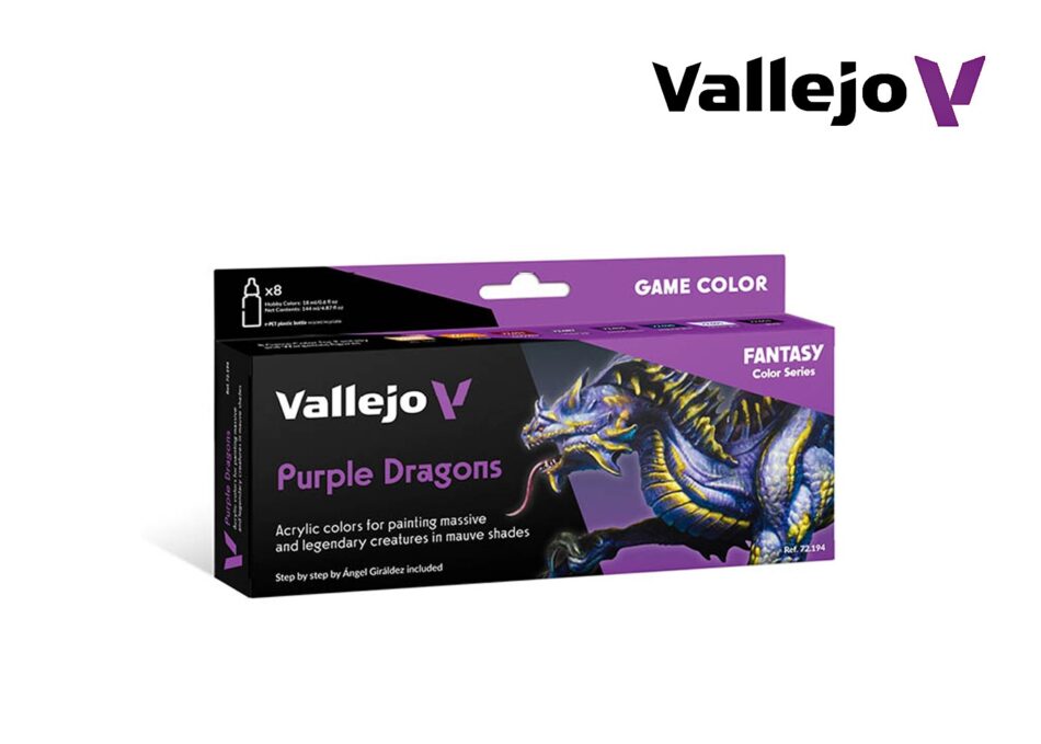 Vallejo Game Color Paint Kit - Purple Dragons (8 x 18ml)
