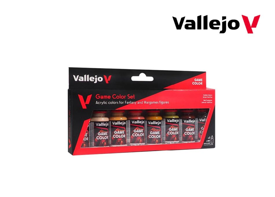 Vallejo Game Color Paint Kit - Skin Tones (8 x 18ml)