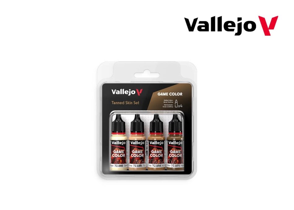 Vallejo Game Color Paint Kit - Tanned Skin Set (4 x 18ml)