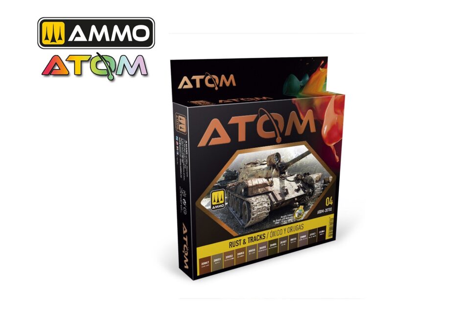 Mig Ammo - Atom Rust & Tracks Paint Set (12 x 20ml)