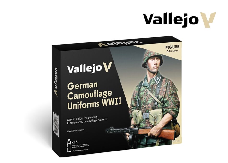 Vallejo Model Color Paint Set - German Camouflage Uniforms WWII (16 x 18ml)