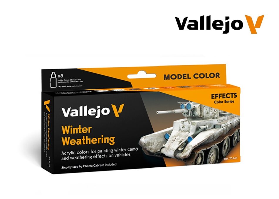 Vallejo Model Color Paint Set - Winter Weathering (8 x 18ml)