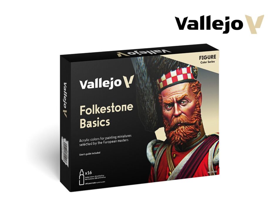 Vallejo Model Color Paint Set - Folkestone Basics (16 x 18ml)