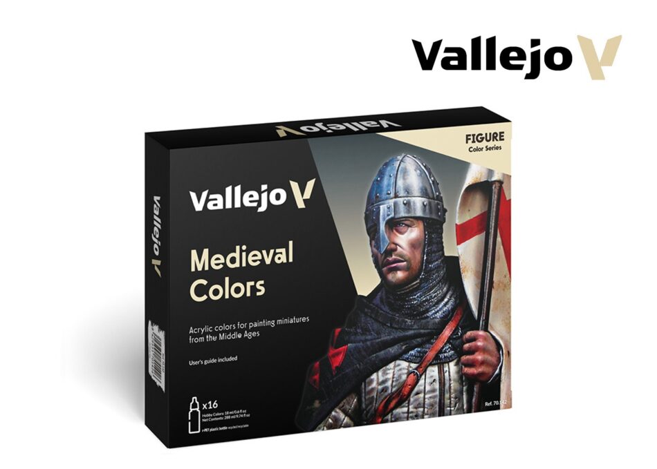 Vallejo Model Color Paint Set - Medieval Colors (16 x 18ml)