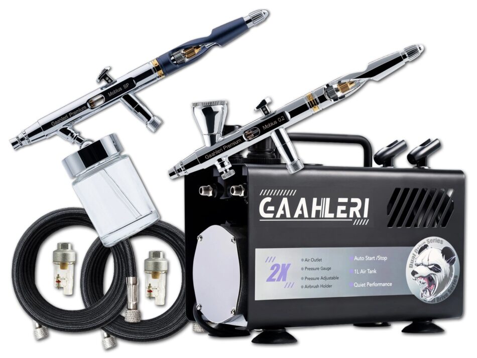 Oxford Airbrush Compressor For Decoration & Modeling - Gray, Iron, UK Made