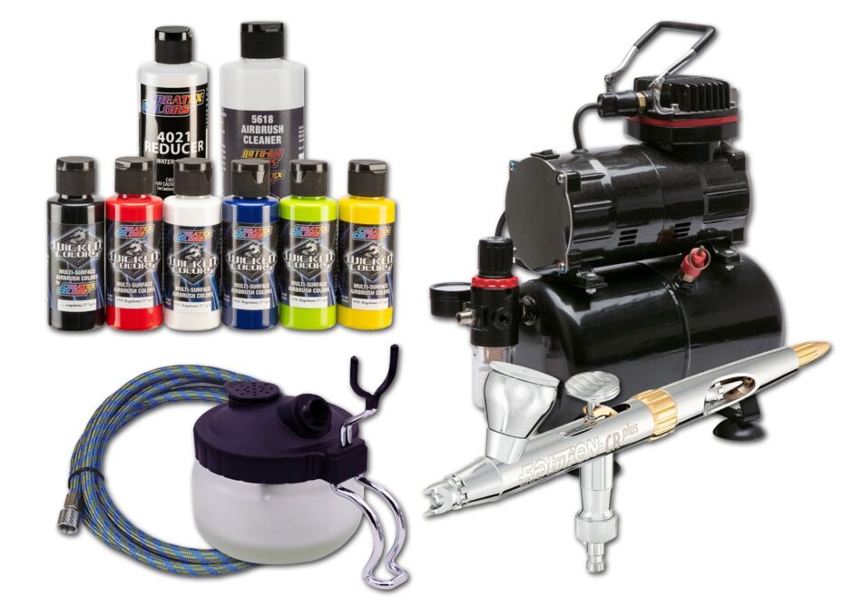 Dred FX Intermediate Starter Kit with TC-80T Compressor and Harder & Steenbeck Evolution 2024 Two in One Airbrush