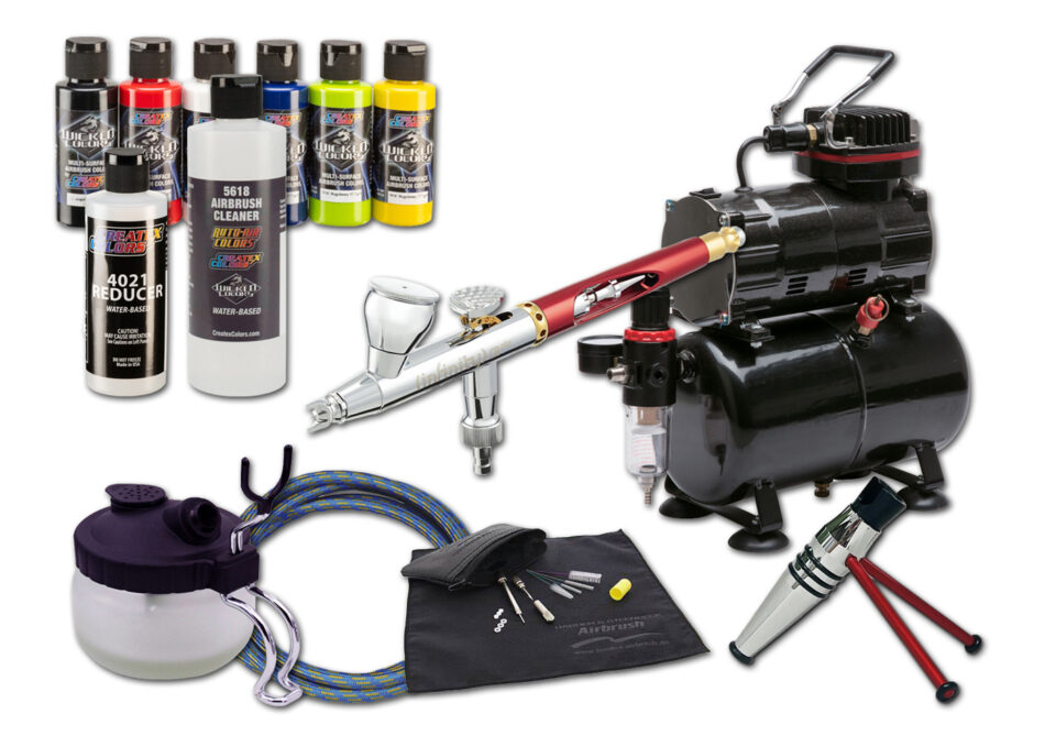 Dred FX Pro Starter Kit with TC-80T Compressor and Harder & Steenbeck Infinity 2024 Two in One Airbrush