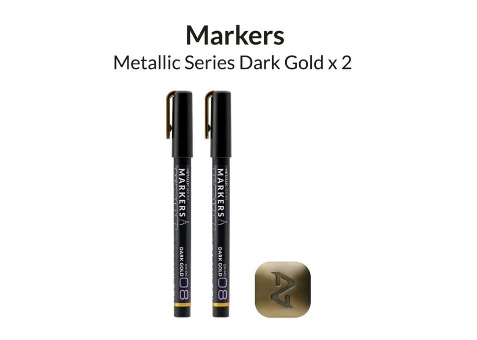 Gaahleri Markers - Metallic Dark Gold (Pack of 2)