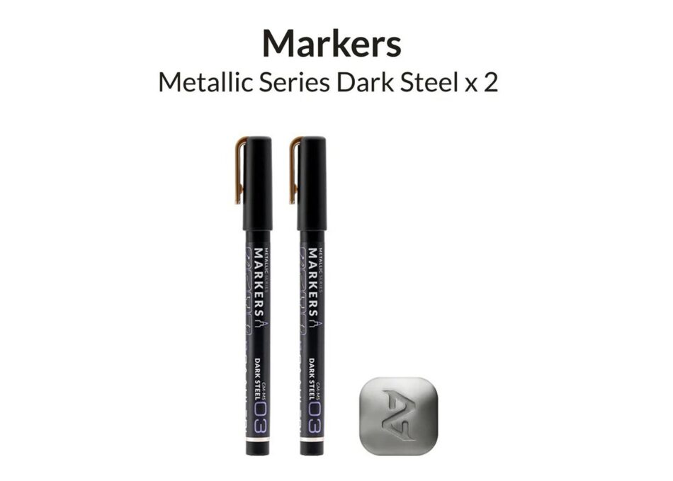 Gaahleri Markers - Metallic Dark Steel (Pack of 2)
