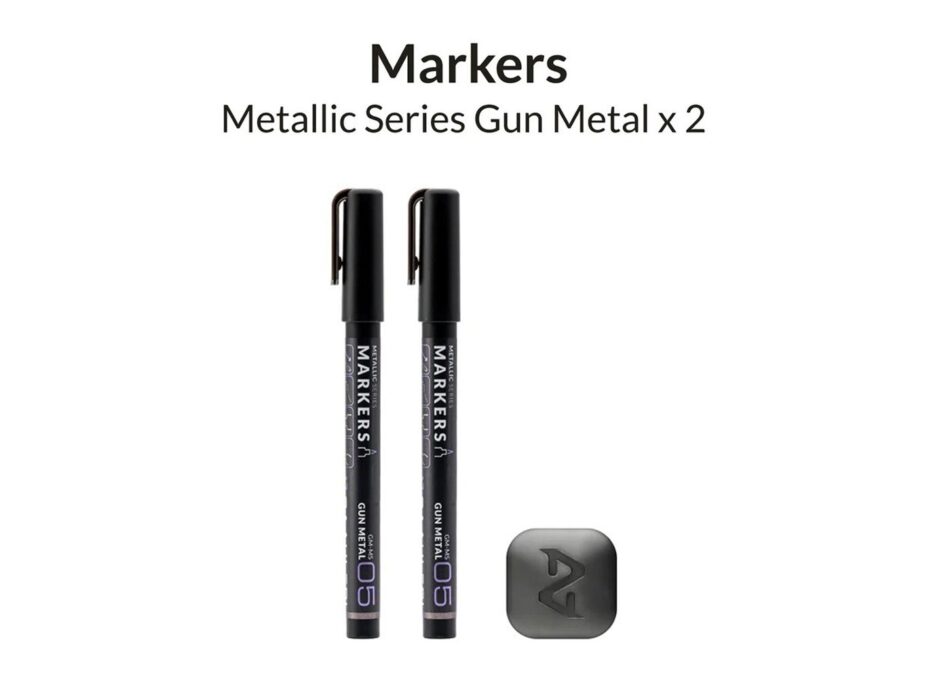 Gaahleri Markers - Metallic Gun Metal (Pack of 2)