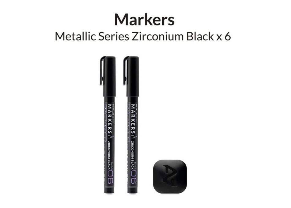 Gaahleri Markers - Metallic Zirconium Black (Pack of 2)