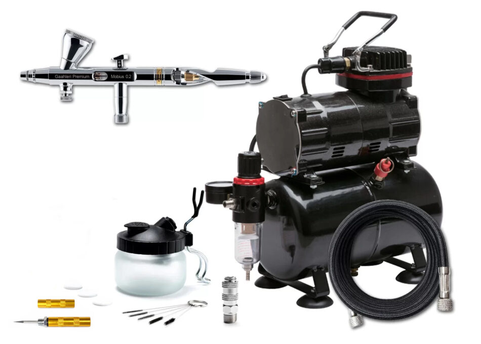 TC-80T Airbrushing Kit with Gaahleri Mobius Airbrush