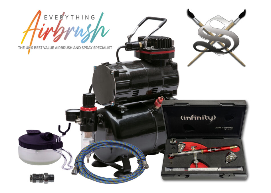 Siege Studios Airbrushing Starter Kit with Infinity CRplus 2024 2 in 1 Airbrush