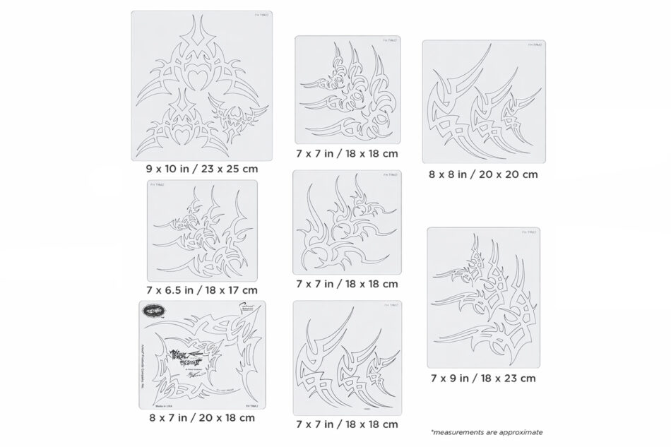 Artool Stencil - Steve Vandemon's Tribal Masters II Cornered Stencil Set