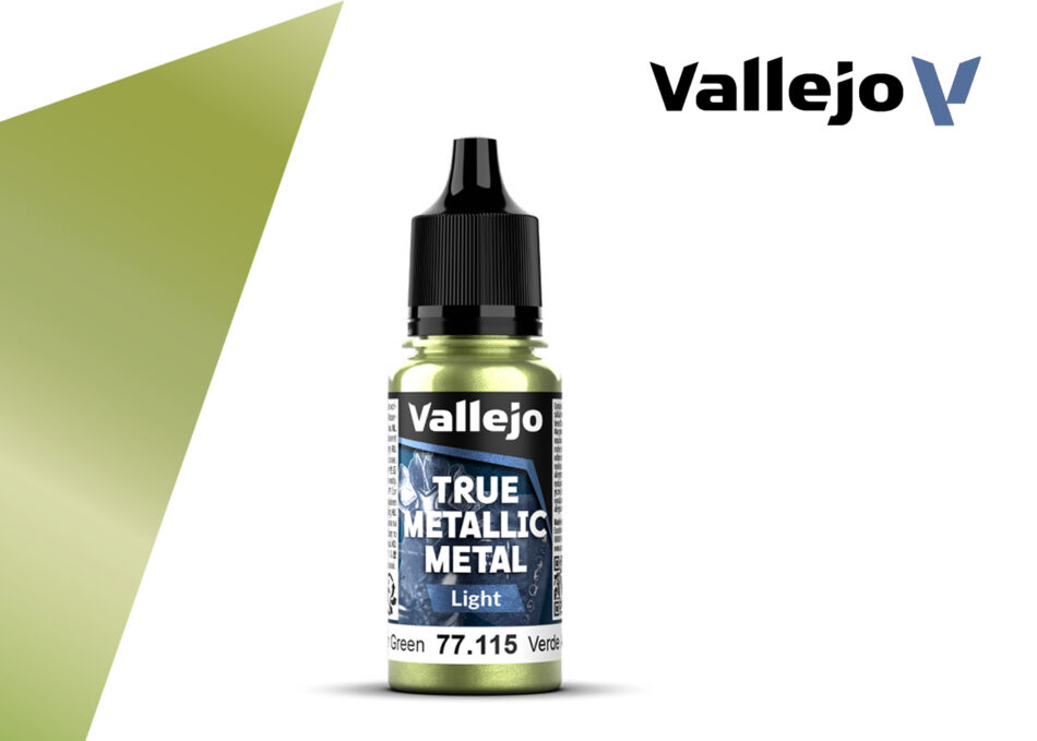 Vallejo True Metallic Metal Light - Amber Green (18ml)