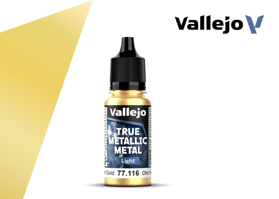 Vallejo True Metallic Metal Light - Greenish Gold (18ml)