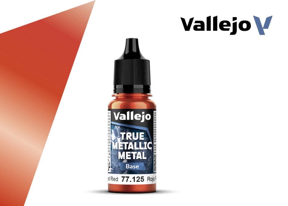 Vallejo True Metallic Metal Base - Forged Red (18ml)