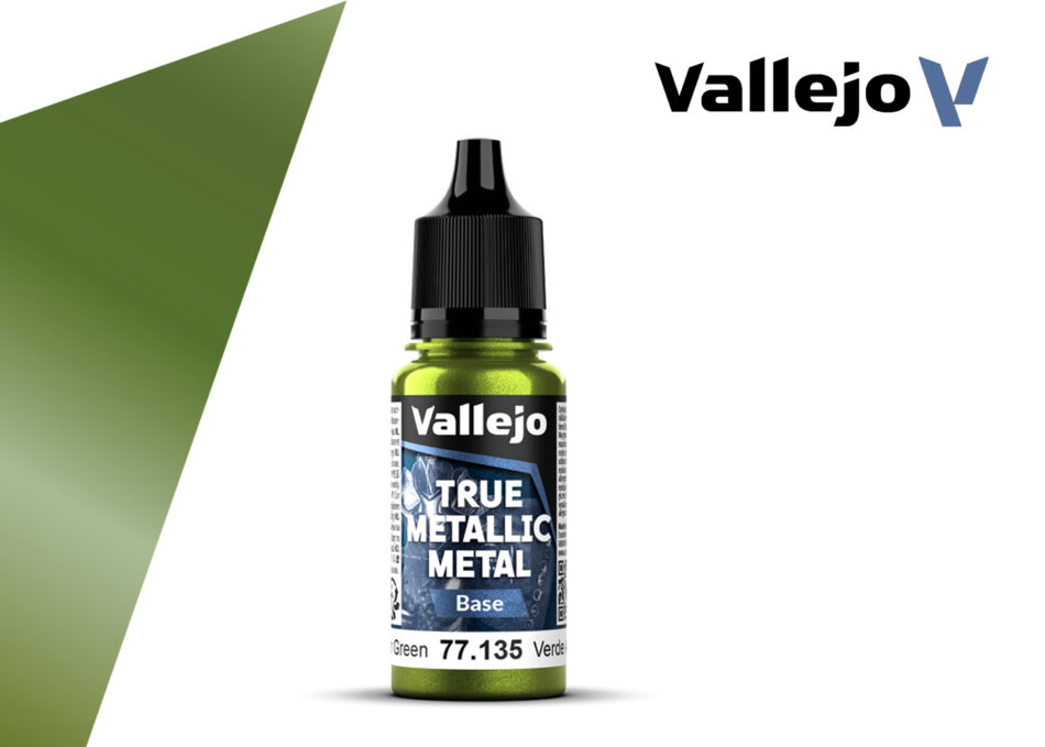 Vallejo True Metallic Metal Base - Amber Green (18ml)