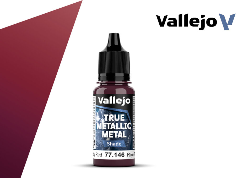 Vallejo True Metallic Metal Shade - Ruby Red (18ml)