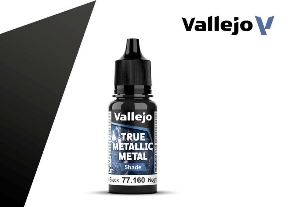 Vallejo True Metallic Metal Shade - Obsidian Black (18ml)
